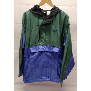 Nike VTG 90s Shiny Ripstop Nylon Colorblock Swoosh Logo jacket Small  SEE PHOTOS